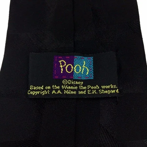 Disney Winnie The Pooh Tie Tigger Eeyore Friends EH Shepard 100% Silk Necktie - Picture 7 of 9